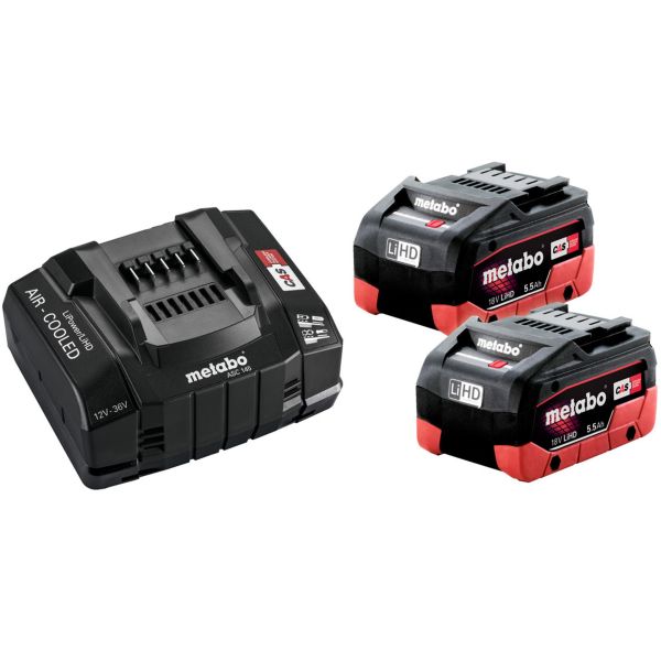 Metabo 685190000 Latauspaketti 2 x akku 5.5 Ah + 1 x pikalaturi