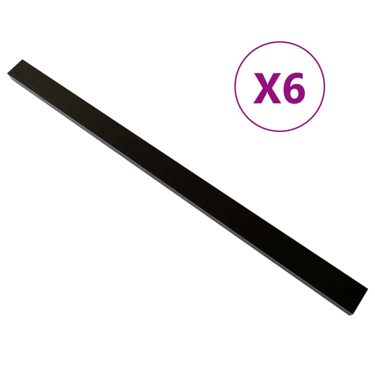 vidaXL Terassipalkki 6 kpl musta 170x8,5x4,5 cm WPC