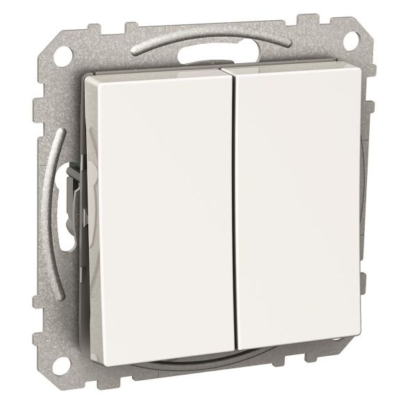 Schneider Electric Exxact WDE002116 Kytkin nelikulmainen keinuvipu, ilman kouria, valkoinen kruunu