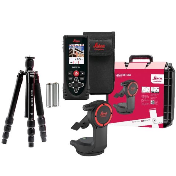 Leica Disto X4 + DST 360 Etäisyysmittauspaketti