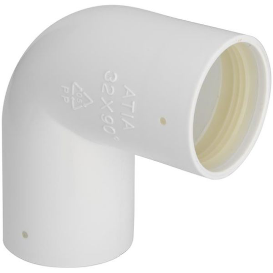 Faluplast 3003054092 Taivutettu putki kumitiivisteellä 40 mm, 90°