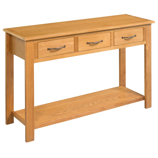 vidaXL Konsolipöytä 110x35x75 cm täysi tammi