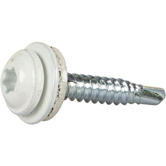 ESSVE 513562 Asennusruuvi 4,2 x 25 mm, TX20, aluslevyllä valkoinen (RAL9010), 20 kpl