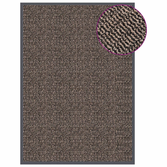 vidaXL Ovimatto nukallinen 60x90 cm tummanruskea