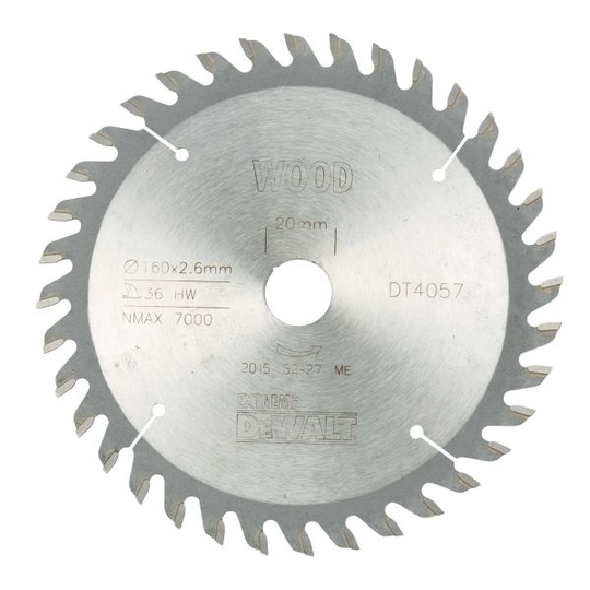 Dewalt DT4057-QZ Pyörösahanterä 160 x 20 mm, 36T