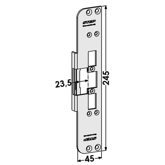 STEP ST6503 Tolppa Schüco-profiilijärjestelmälle 23,5 mm