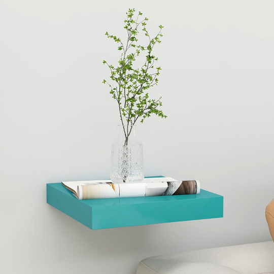 vidaXL Kelluva seinähylly sininen 23x23,5x3,8 cm MDF