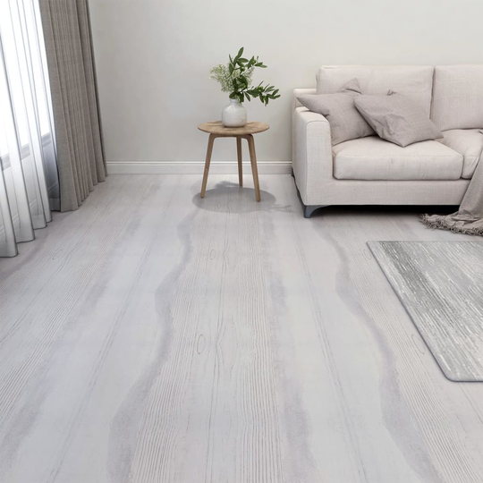 vidaXL Itsekiinnittyvä lattialankku 20 kpl PVC 1,86 m² vaaleanharmaa