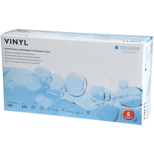 Tegera 825 Kertakäyttökäsine Vinyyli, Puuteriton Koko 11, 100-kpl.