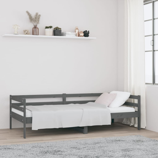 vidaXL Sohvasänky harmaa 80x200 cm täysi mänty