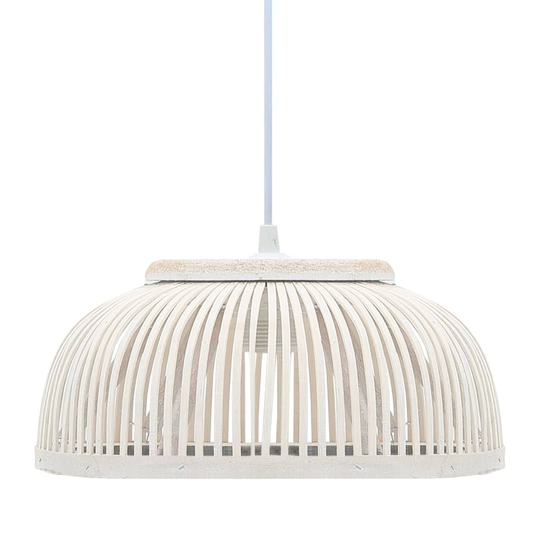 vidaXL Riippuvalaisin bambu 40 W 30x12 cm puolipyöreä E27
