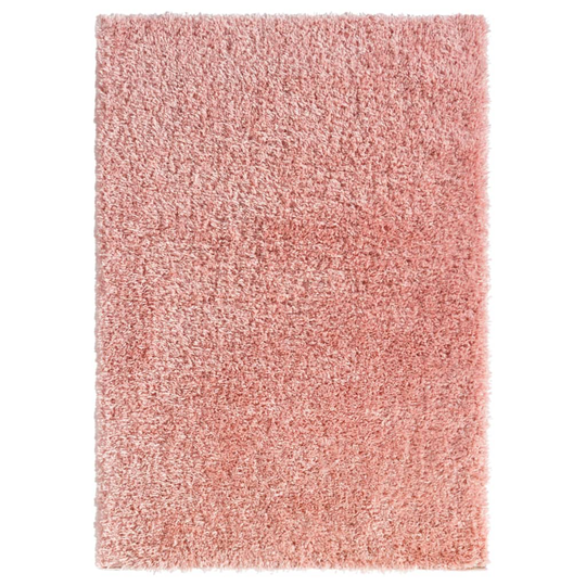 vidaXL Korkeanukkainen Shaggy matto pinkki 140x200 cm 50 mm