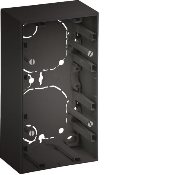 Hager 6310621606 Korotuskehys korkea 2 lokeroinen, antrasiitti