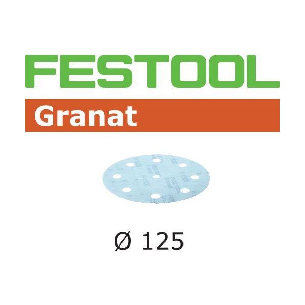 Festool STF GR Hiomapaperi 125 mm, 8-reikäinen, 50 kpl P1500