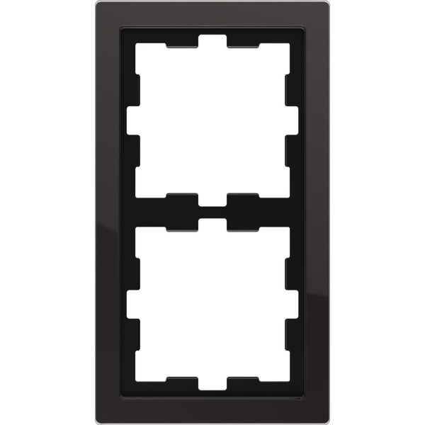 Schneider Electric MTN4020-6503 Yhdistelmäkehys 2 aukkoa, lasi Onyx, musta