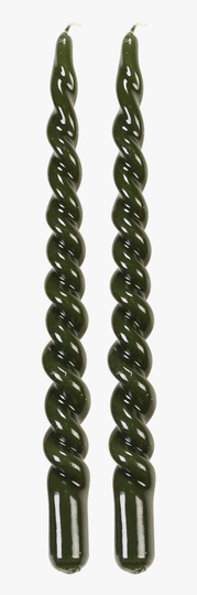 Twisted gloss kruunukynttilä vihreä