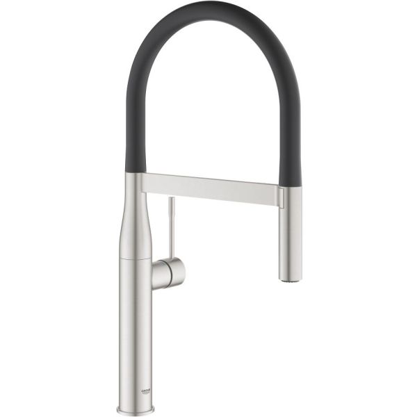 Grohe Essence New Keittiöhana korkea juoksuputki, ilman astianpesukoneliitäntää Supersteel