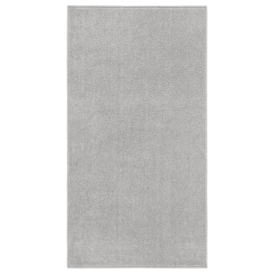 vidaXL Lyhytnukkainen matto 80x150 cm vaaleanharmaa