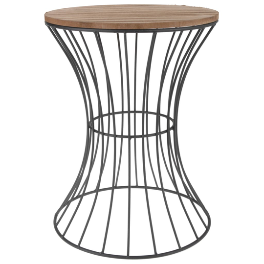 Home&Styling Sivupöytä metalli beige