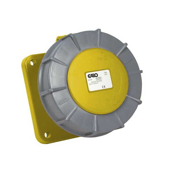 Garo UIV 463-4 S Paneelin ulostulo IP67, 5-napainen, 63A Keltainen, 4 h