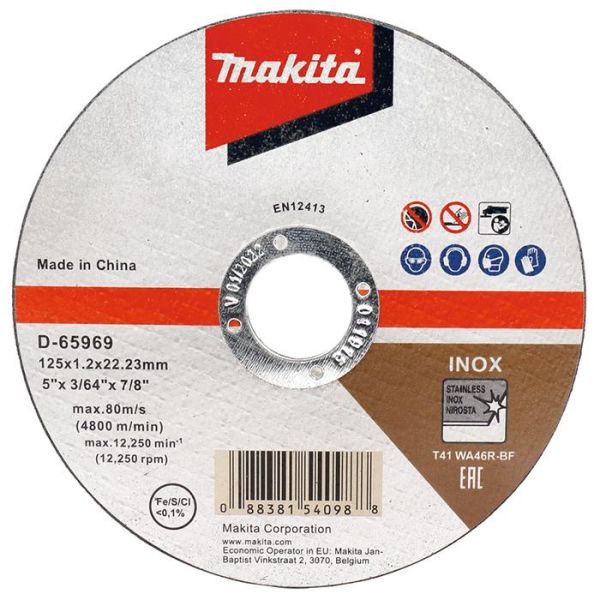 Makita D-65969-12 Katkaisulaikka 125 mm, 12-pakkaus