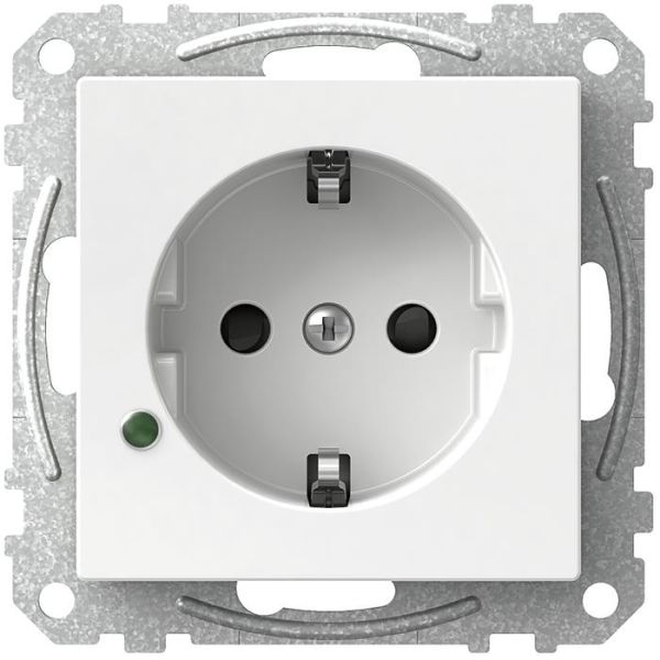 Schneider Electric Exxact WDE002329 Seinäpistorasia LED-merkkivalolla, maadoitettu, 1-osainen