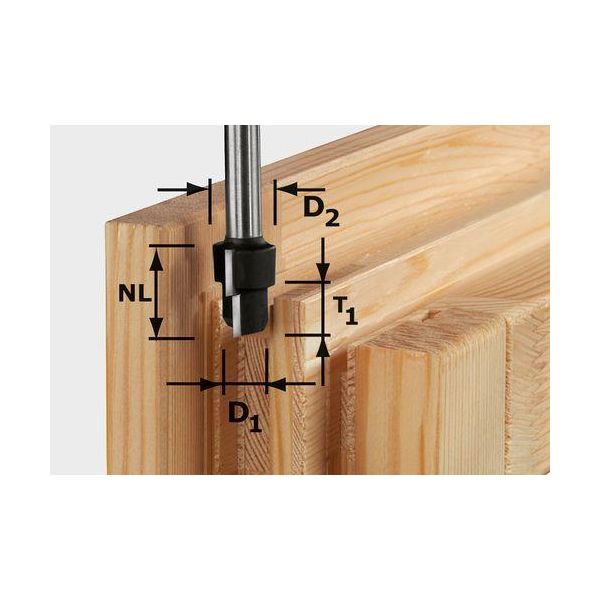 Festool HW D20,3/12,3/6 S12 Porrasjyrsinterä kara 12 mm