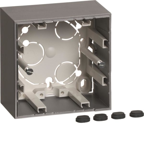 Hager 6310611404 Korotuskehys korkea 1-lokeroinen, hopea