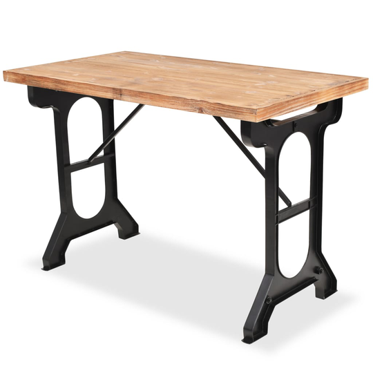 vidaXL Ruokapöytä 122x65x82 cm kuusipuinen pöytälevy
