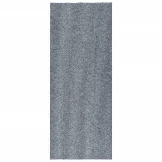 vidaXL Käytävän kuramatto 100x300 cm sininen ja harmaa