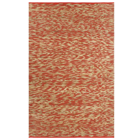vidaXL Käsintehty juuttimatto punainen ja luonnollinen 80x160 cm