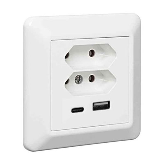 Elko RS Latausliitäntä USB/USB-C ja Euro, 2-osainen