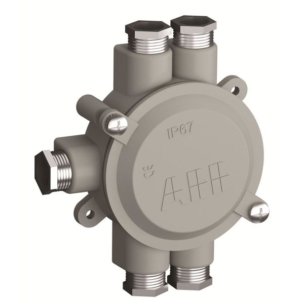 ABB 2CMA136534R1000 Kevytmetallikotelo Kierre 18,6, alumiinia 1 oikealle, 2 ylös, 2 alas
