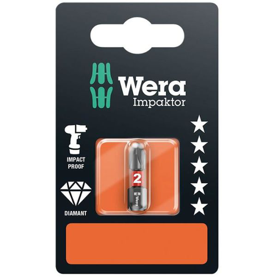 Wera Impaktor PZ2 Ruuvikärki 25 mm