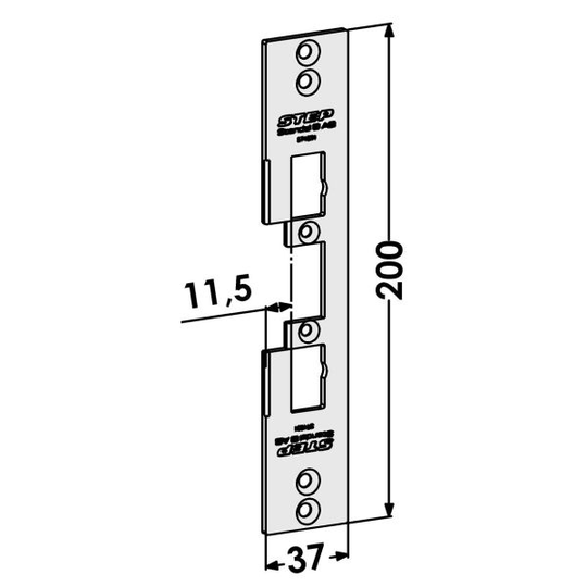 STEP ST4031 Tolppa Wicona-profiilijärjestelmille 11,5 mm