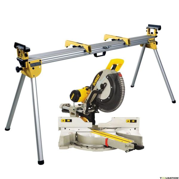 Dewalt DWS780KIT Katkaisu- ja jiirisaha sahapenkillä