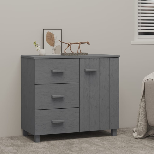 vidaXL Senkki tummanharmaa 90x40x80 cm täysi mänty