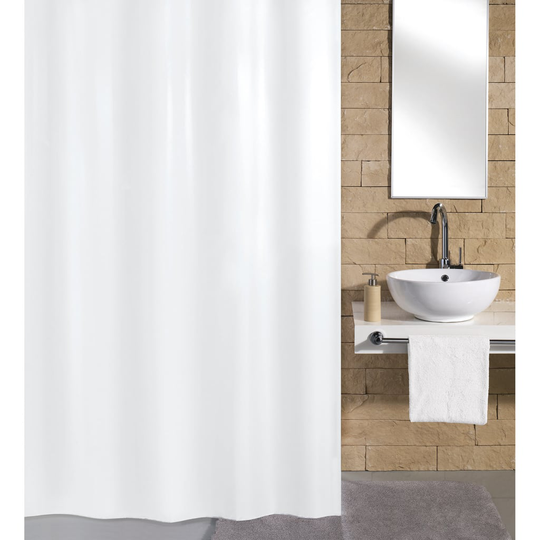 Kleine Wolke 430280 Shower Curtain "Kito" 180x200 cm White
