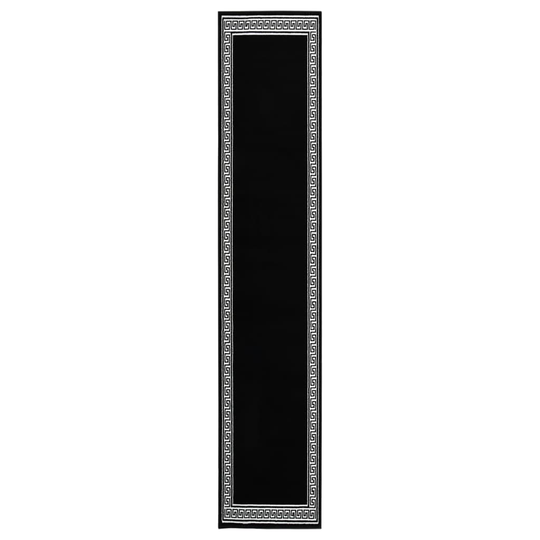 vidaXL Käytävämatto BCF musta kuviolla 80x500 cm