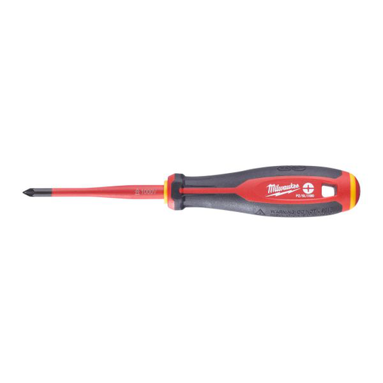 Milwaukee Tri-Lobe VDE Ruuvimeisseli kolmisivuinen pyörimistä estävä kahva PZ/ SL1 x 80 mm