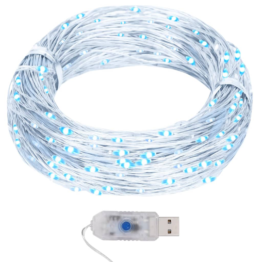 vidaXL Mikro LED-keijuvalonauha 40 m 400 LEDiä kylmä valk. 8-toiminen