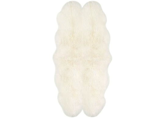 Aito lampaantalja Merino natural white Quatro ±90x180 cm