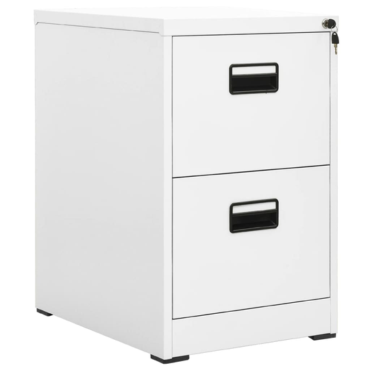 vidaXL Arkistokaappi valkoinen 46x62x72,5 cm teräs