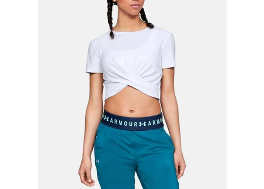 Naisten vapaa-ajan paita Under Armour Lightweight Lux Crop Tee W 1305484-100