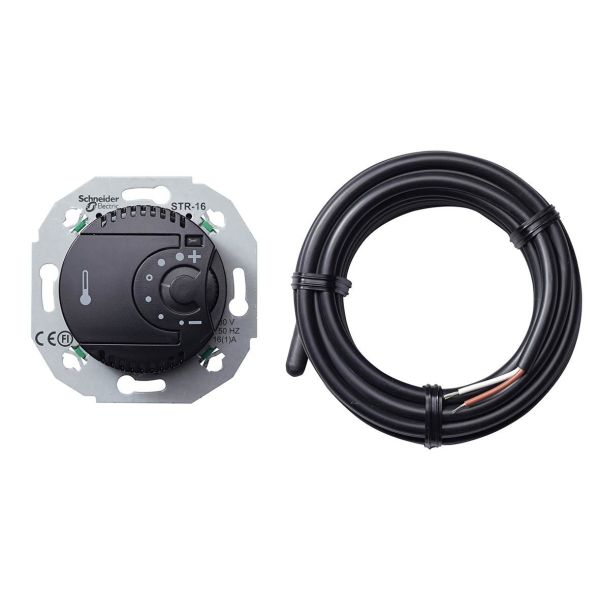 Schneider Electric Renova WDE011625 Lattiatermostaatti 230 V Musta