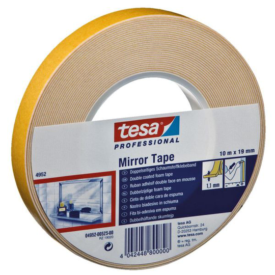 Tesa 4952 Asennusteippi kaksipuolinen, valkoinen 50 m x 25 mm