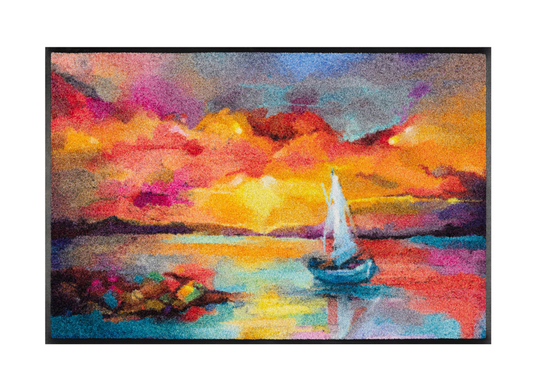 Matto Sunset Boat 50x75 cm