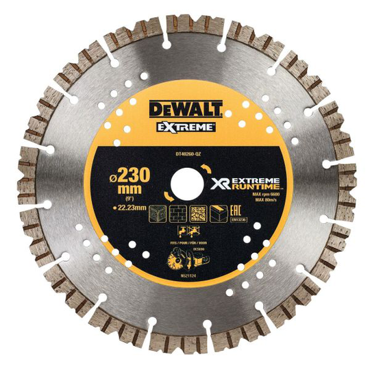 Dewalt DT40260-QZ Timanttikatkaisulaikka 230 x 22,23 mm, katkaisusahaan DCS690