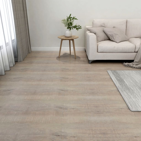 vidaXL Itsekiinnittyvä lattialankku 20 kpl PVC 1,86 m² harmaanruskea