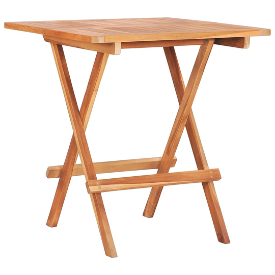 vidaXL Kokoontaittuva bistropöytä 60x60x65 cm täysi tiikki